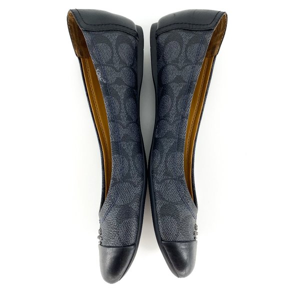 COACH Chelsea Black Smoke Signature Ballet Flats - Picture 2 of 16